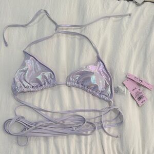 Wild Fable Iridescent Purple Bikini Top